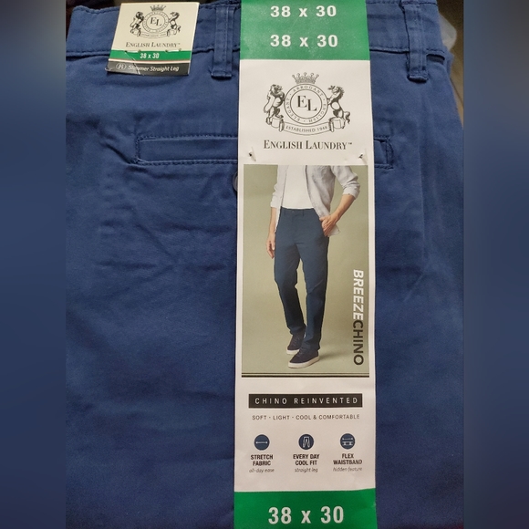 English Laundry Blue Breeze Chino Men's Slimmer Straight Stretch Pants Various - Picture 2 of 2